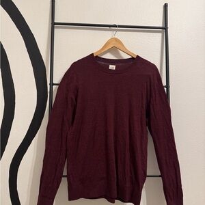 GAP Men's Deep Red Crewneck Sweater